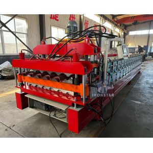 Buy cheap 6 rib trapezoidal and 5 rib bamboo tile double layer roll forming machine 2 layer roll forming machine from wholesalers