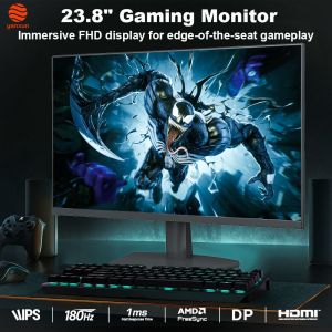 Buy cheap Black Color 23.8 Inch Gaming Monitor IPS Panel 180Hz RGB Lighting 99% SRGB PC Monitor from wholesalers