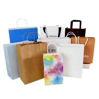 Buy cheap Compostable Reusable Kraft Paper Packaging Bags With Handles product
