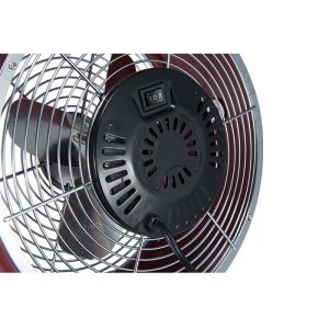 Decorative 9 inch Retro Desk Fan Brushed Nickel 2 Speed Air Cooling