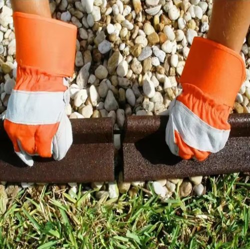 Eco-Friendly Rubber Landscape Edging with Pinhole Interlocking Design and 60-70