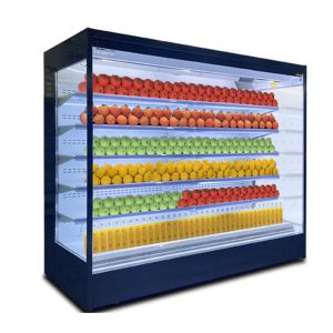 Buy cheap Right Angle Upright Front Open Dairy Chiller With Night Air Curtain from wholesalers