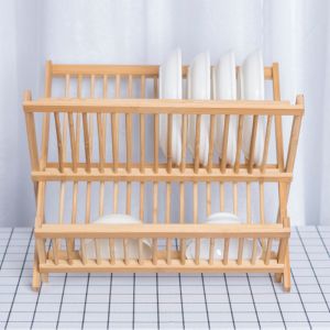 Buy cheap Bamboo plate Holder for Dish Rack- plate and bowl  Drying rack - Bamboo Dish Drying Racks from wholesalers