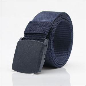 Buy cheap Jacquard Plastic Buckle Nylon Belt 2.5mm Thick Canvas Fabric Belt from wholesalers