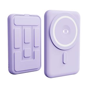 Buy cheap New Product with Bracket Wireless Power Bank Ultra-thin 100000mAh Mini Magnetic Power Bank Suitable for iPhone 12 13 14 from wholesalers