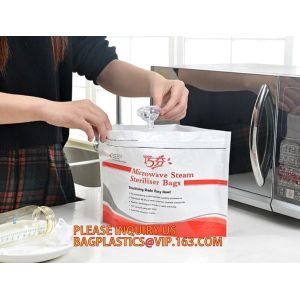 Mircowave steam sterilizer bag, steriliser bag,LDPE soft milk white plastic bag