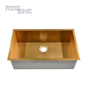 Buy cheap CUPC Gold PVD Nano 1 Bowl Stainless Steel Kitchen Sink from wholesalers