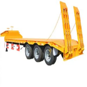 Buy cheap Heavy 3/4 Axle 40FT 60T Low bed truck Semi Trailer With Hydraulic Ramp And product