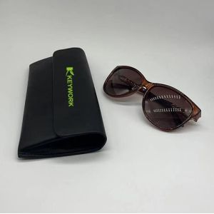 Buy cheap Black Fashionable Vogue Customized Logo Soft Leather Spectacle  Velvet Pouch from wholesalers
