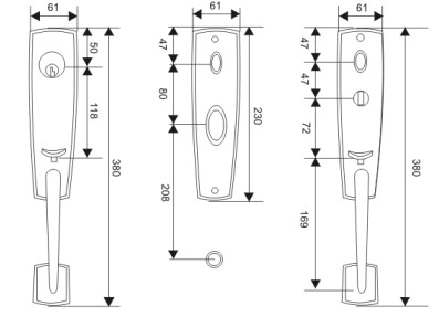 Luxury Entry Door Security Locks ISO9000 Certification Long Working Life