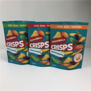 Custom Order Accepted Snack Chips Bag Packaging with Resealable and Screen