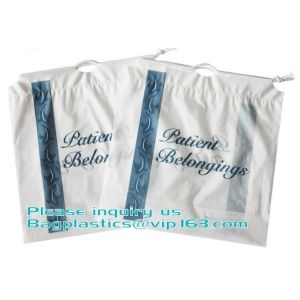 Dissolvable Laundry Bags Drawstring Patient Belongings Bag With Rigid Handle