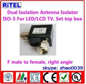 China catv_ dual isolation antenna isolator,ground isolators ISO-5 for set top box, LED TV/LCD TV on sale