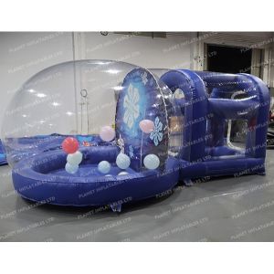 Buy cheap Custom Backdrop 10ft Human Size PVC Giant Jumping Bubble Bouncer House Inflatable Bouncy Snow Globe for Christmas Decoration from wholesalers