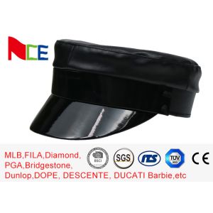 Buy cheap High End Black Military Cadet Cap Street Style PU Unadjustable For Women from wholesalers