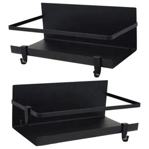 Buy cheap Magnetic Fridge Organizer With Black Seasoning Racks And Free Hooks from wholesalers