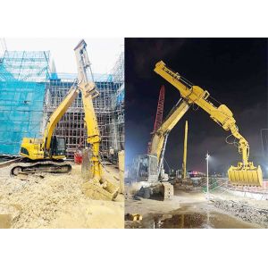 Buy cheap 3 Sections Excavator Telescopic Boom Dipper Arm With 0.4cbm To 2.5cbm Bucket from wholesalers