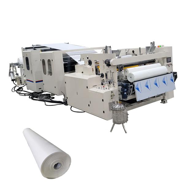 Quality Nice Design Dot To Dot Lamination Embossing Kitchen Towel Paper Rewinding Machine for sale