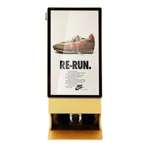 Advertising Digital Signage Touch Screen Kiosk Billboard With Shoes Shine