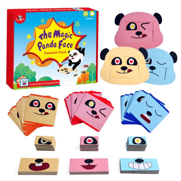 DIY Creative Facial Expression Puzzle Toy Kindergarten Teaching Aids Facial