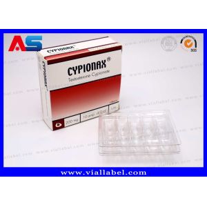 China Plastic Tray And Paper Box For 10 Amp Of 2ml MOQ 100pcs 55um Thickness Clear PET on sale