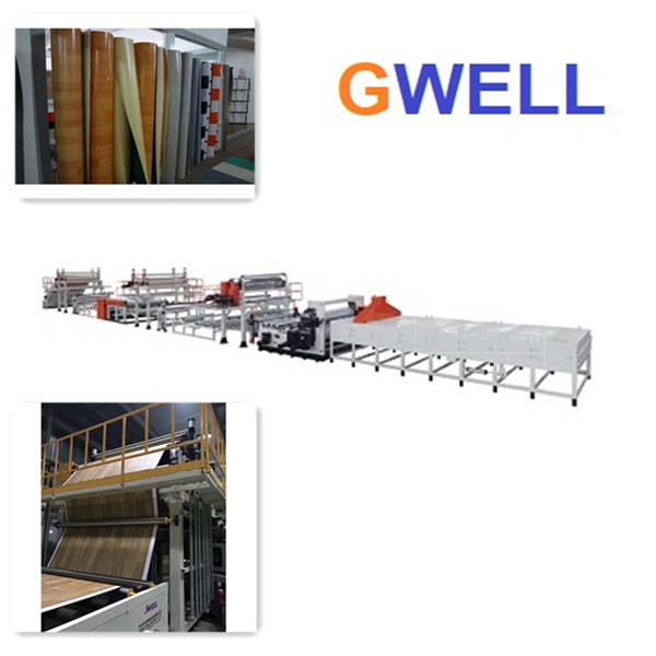 PVC Plastic Floor Production Machine PVC Flooring Leather Extrusion Line Twin