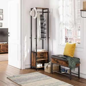 Buy cheap Small Coat Stand with Hooks, Industrial Coat Rack, Wooden Coat Stand, Small Hall Tree, LCR82BX from wholesalers