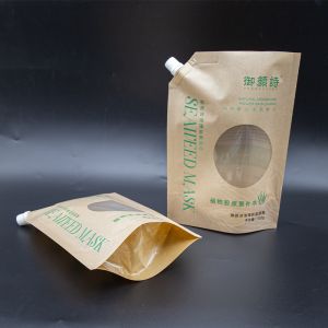 Customizable Capacity 250ml/500ml/1000ml Spout Pouches With Transparent Windows