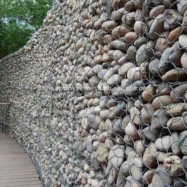 Quality Retaining Wall Using Pvc Coated Gabion Box Hot Galvanized for sale