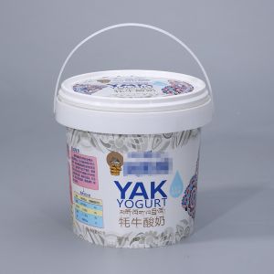 Buy cheap Custom IML Print Logo 1L Round Plastic Bucket for Yogurt Chocolate Spread and Sauces from wholesalers