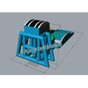 Buy cheap 38m Long Green PVC Customized Sky Flying Giant Inflatable Water Slides For Event from wholesalers