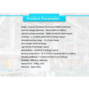 High- UNIVO UBMD-750SY Gage Head LVDT Sensors Precise Linear Displacement