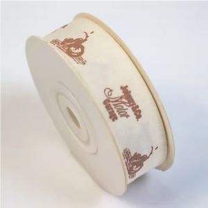 Buy cheap Single Face RPET Recycled Cotton Ribbon 100% Cotton 10mm-100mm Custom Printed Silk Screen Crafts Gifts from wholesalers