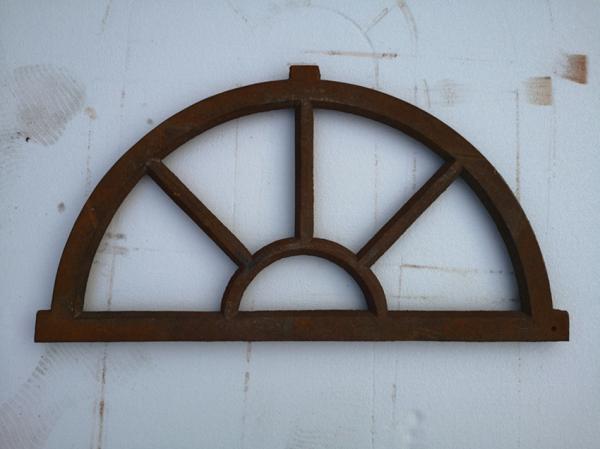 Buy cheap Old Cast Iron Antique Window Frames For Lighting French Style H36xW67CM from wholesalers