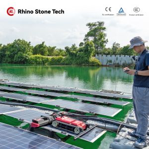 Buy cheap Solar Farm Photovoltaic Panels Robotic PV Module Cleaner Machine Equipment Solar Panel Cleaning Robot with Lithium Battery Powered from wholesalers