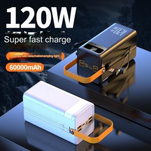 Buy cheap Powerbank 50000mAh 30000nah Power Bank With LED Lights New 60000mAh Power Station With Cable Included from wholesalers