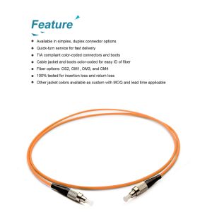 Simplex FC / UPC To FC / UPC Multimode OM1 Optical Fiber Patch Cable 3.0mm