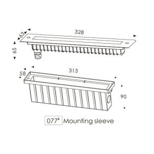 Buy cheap B4SL0616 B4SL0618 Symmetrical or Asymmetrical Wall Recessed Linear LED Fountain Pool Lights OEM / ODM Available 12W from wholesalers