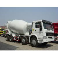 Buy cheap White / Red Steel Wearproof Concrete Mixing Equipment Concrete Mixer Trucks 8 x 4 420 HP product
