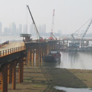 Buy cheap Q235 Large Span Light Steel Prefabricated Steel Bridge / Truss Bridges Galvanized from wholesalers