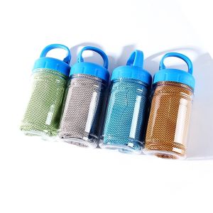 Buy cheap Plain Design Microfiber Cooling Towel Chill Towel With Logo Bag from wholesalers