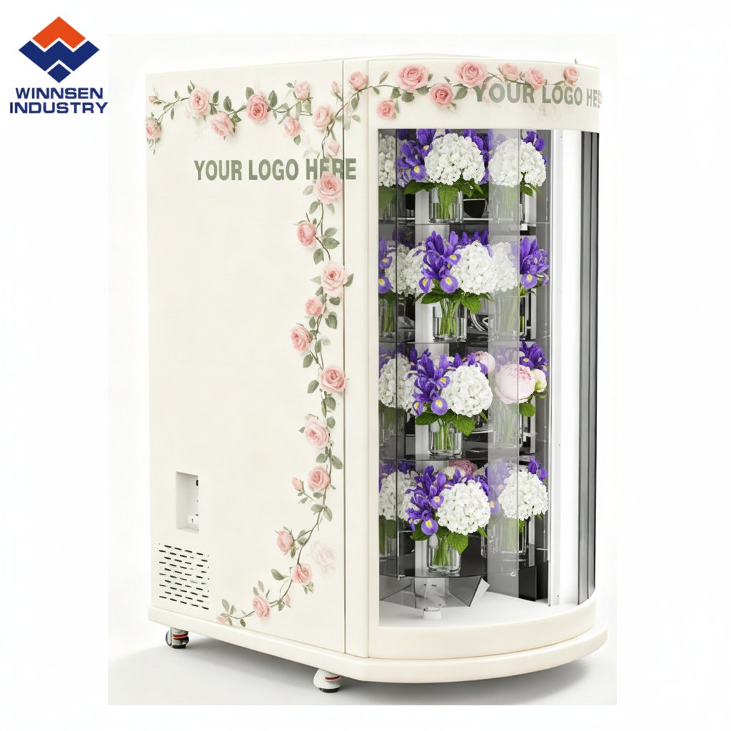 Buy cheap Automatic Flower Vending Machine with 12mm Thick Insulation R134a Refrigerant and Multi-Lingual Software UI from wholesalers