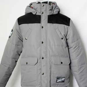 Buy cheap Soft Polyester Light Padded Jacket Black And Grey Color Casual Style With Hood from wholesalers