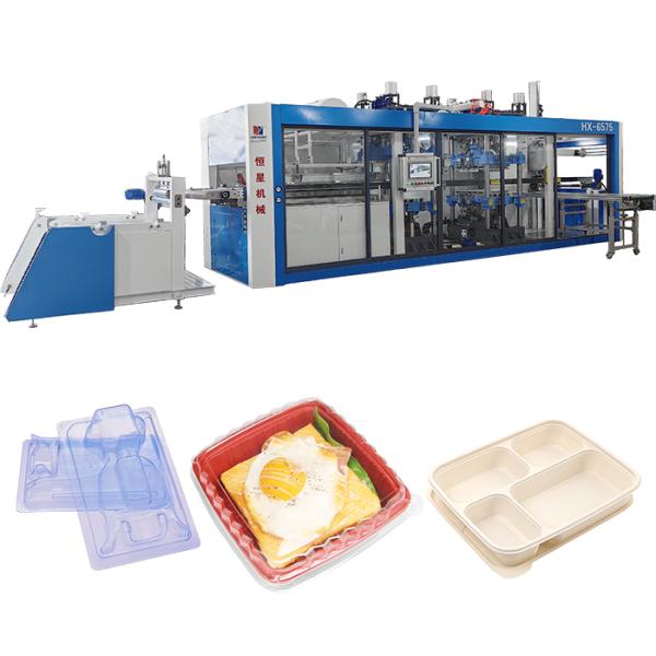 Buy cheap PLC Control Pressure Thermoforming Machine with 650*750mm Forming Area and 120mm Forming Height for 0.15-2.0mm Thickness from wholesalers