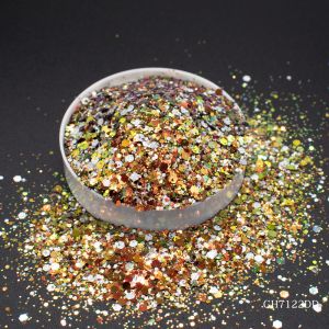 Buy cheap Diamonds Chameleon Glitter Flakes Mixed Photorefractive Chunky Paillette from wholesalers
