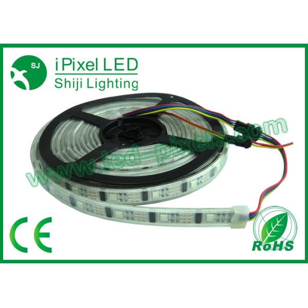 36Leds / m DC12V WS2801IC Digital addressable rgb LED strip Flexible 120 degree Beam angle