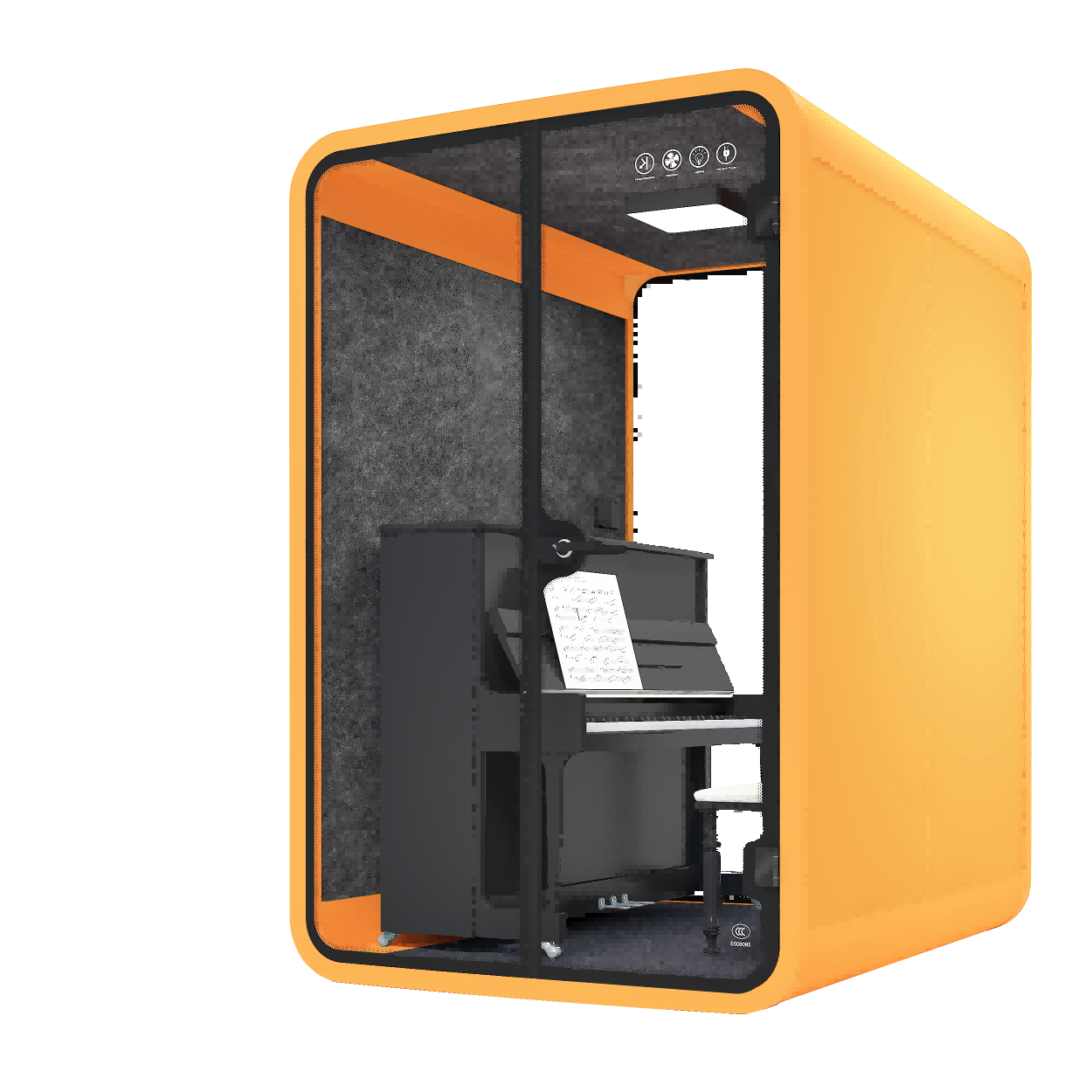 Buy cheap Quick Disassembly Sound Proof Studio Booth Orange / Yellow / Blue Mobile Sound Booth product