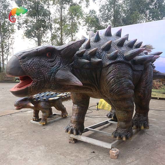 Quality Waterproof Theme Park Life Size Animatronic Dinosaur Realistic Ankylosaurus For Amusement Park for sale