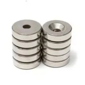 Square NdFeB Permanent Magnets Neodymium Magnets With Countersunk Holes