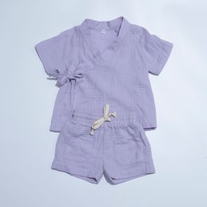 Buy cheap 100% Cotton Newborn Baby Muslin/Gauze Cotton Knotted Gown Short Set from wholesalers